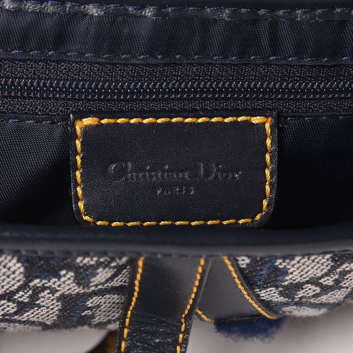 Christian Dior Monogram Saddle Bag Blue 6 of 7