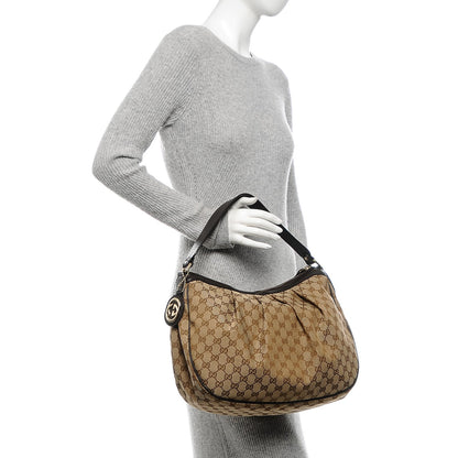 Gucci Monogram Medium Sukey Hobo Dark Brown 2 of 6