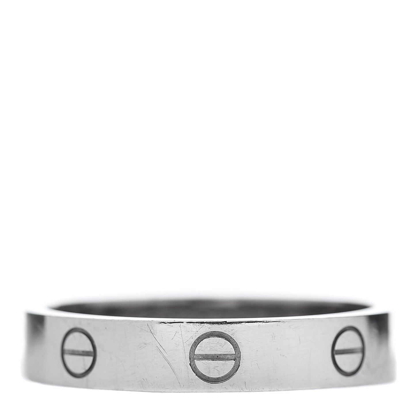 18K White Gold 4mm LOVE Wedding Band Ring 60 9.25