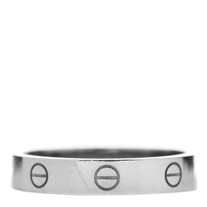 Cartier 18K White Gold 4mm LOVE Wedding Band Ring 60 9.25 1 of 4