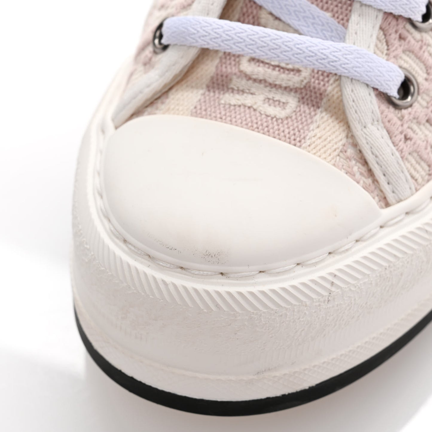 Canvas Lurex Oblique Walk'N'Dior Platform Sneakers 37.5 Powder Nude