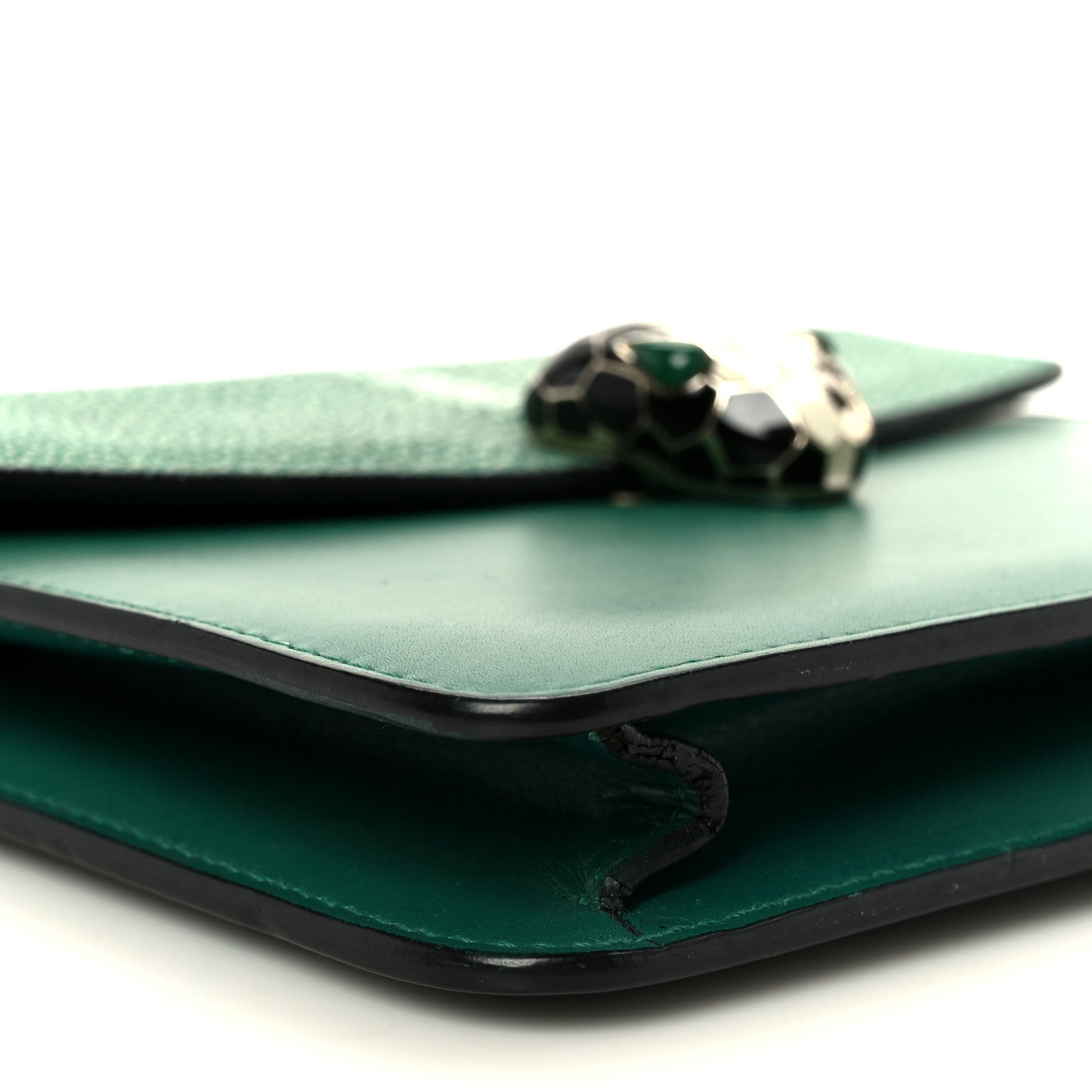 Galuchat Calfskin Serpenti Forever Crossbody Bag Green