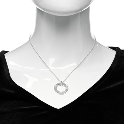 Tiffany Sterling Silver 1837 Open Circle Pendant Necklace 2 of 5