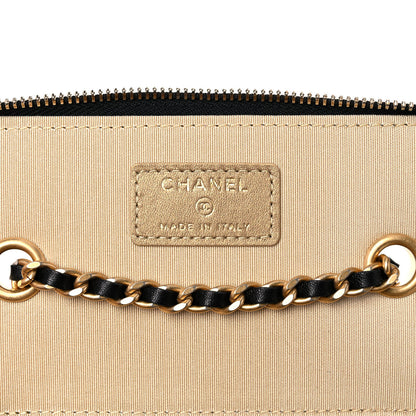 Chanel Lambskin Quilted Small Pearl Crush Vanity Case With Chain Black 6 of 10