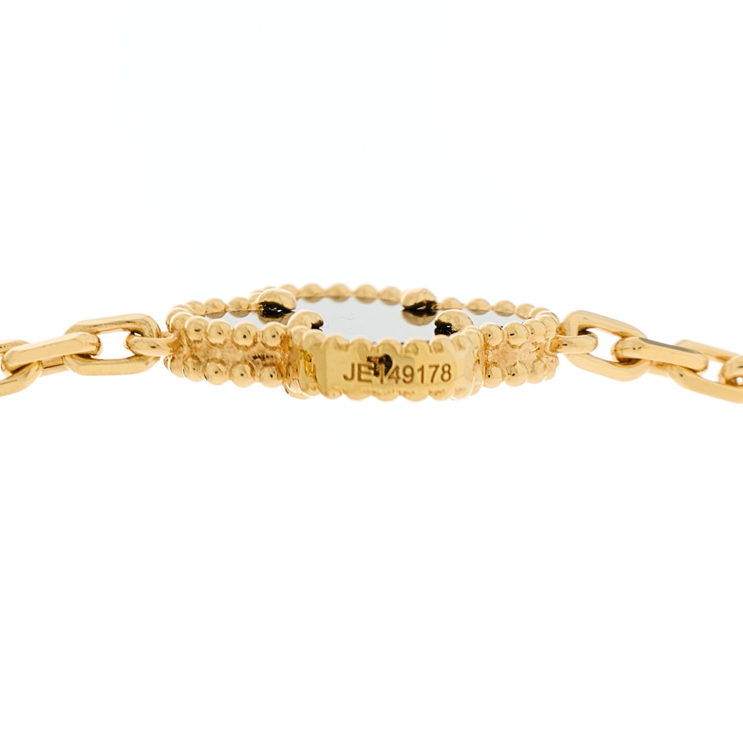 Van Cleef & Arpels 18K Yellow Gold Black Onyx 10 Motifs Vintage Alhambra Necklace 5 of 5