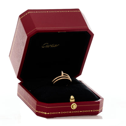 Cartier 18K Pink Gold Diamond Double Juste Un Clou Ring 56 7.5 6 of 6