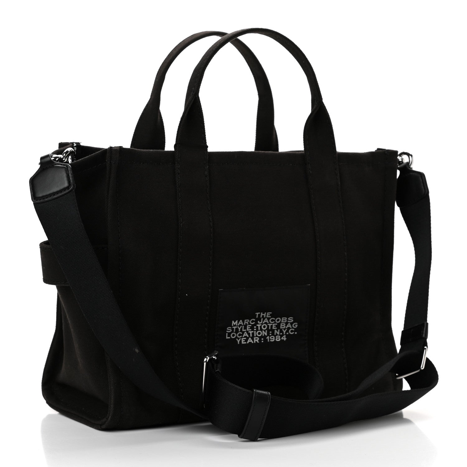 Marc Jacobs Canvas Small Summer Tote Bag Black 3 of 9
