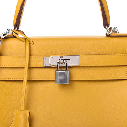 Hermes Evercolor Kelly Retourne 28 Jaune Ambre 11 of 13
