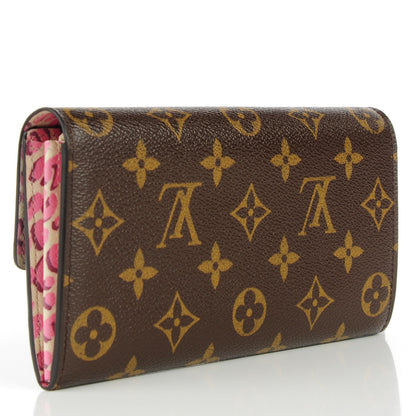 Louis Vuitton Monogram Leopard Sarah Wallet Blanc Corail 3 of 9