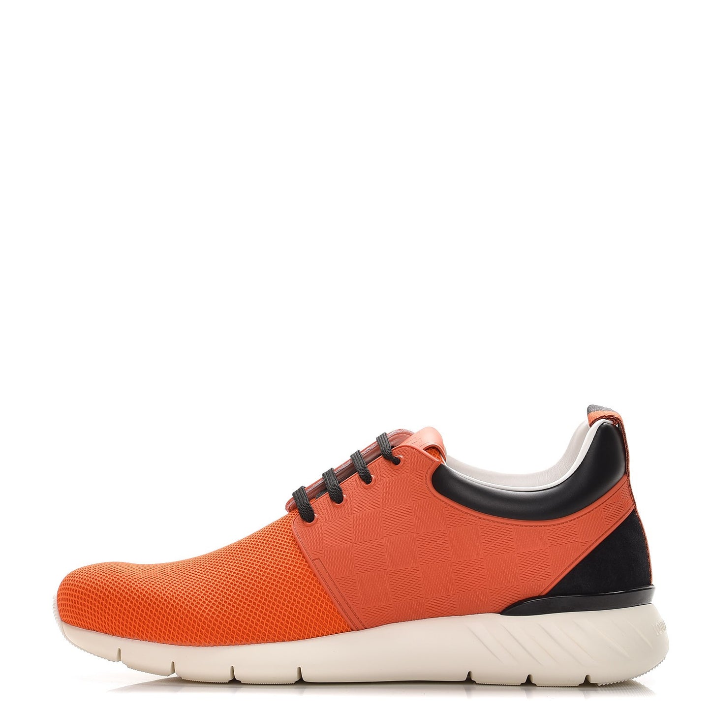 Rubber Mesh Suede Damier Fastlane Low Sneakers 9.5 Orange
