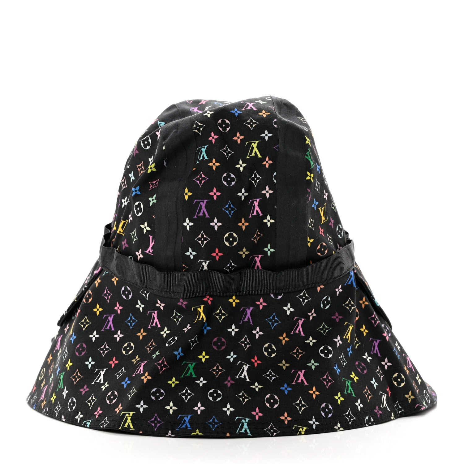 Louis Vuitton Cotton Monogram Multicolor Printed Reversible Hiker Hat Black 4 of 11