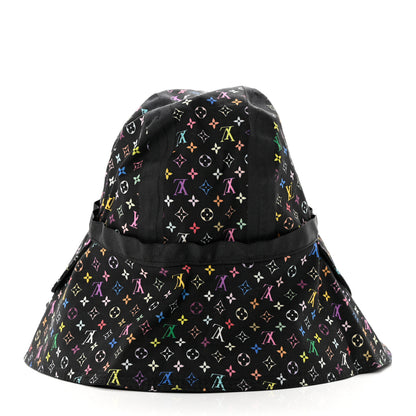 Louis Vuitton Cotton Monogram Multicolor Printed Reversible Hiker Hat Black 4 of 11