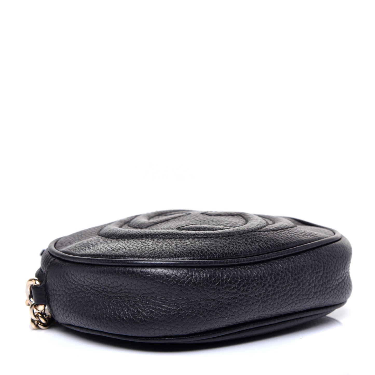 Pebbled Calfskin Mini Soho Chain Bag Black