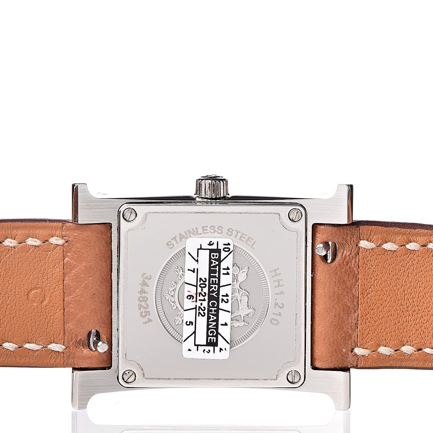 Hermes Stainless Steel Epsom 21mm Heure H Hour Quartz Watch Gold 5 of 8