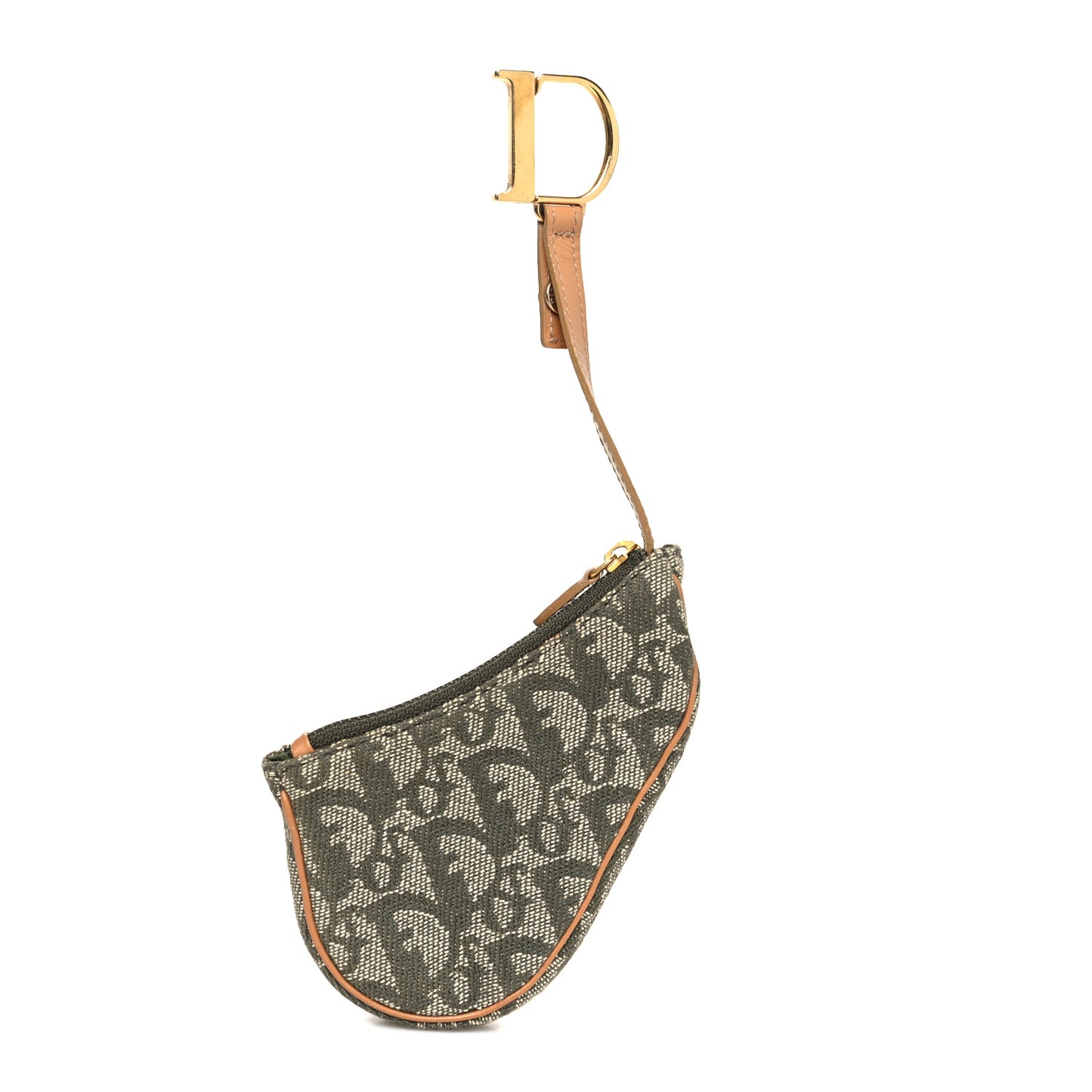 Monogram Saddle Coin Purse Green