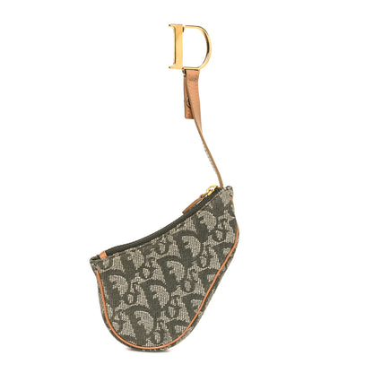 Christian Dior Monogram Saddle Coin Purse Green 1 of 8