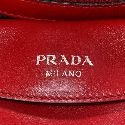 Prada Soft Calfskin Bucket Bag Black Fuoco 6 of 8