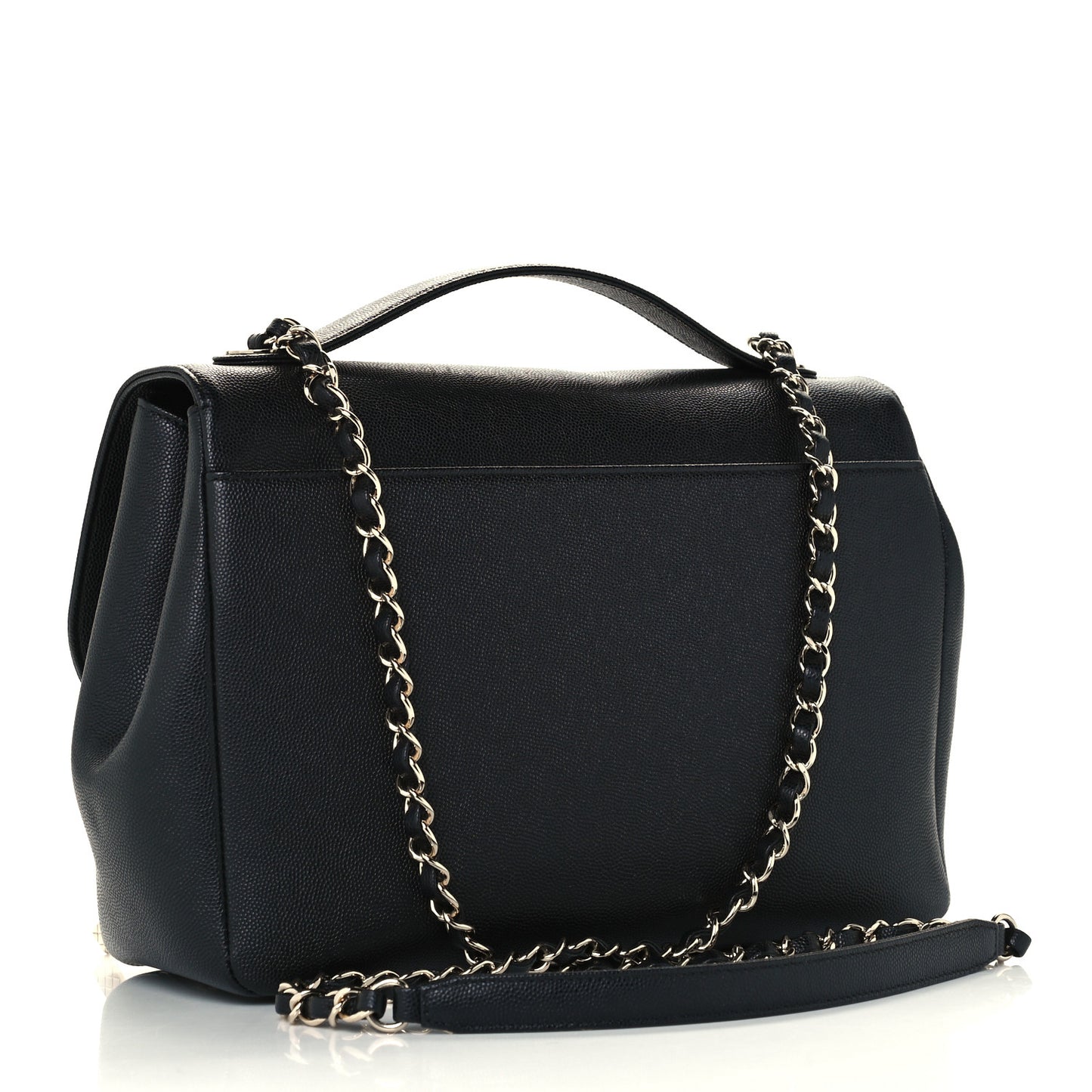 Caviar Quilted Large Business Affinity Flap Black