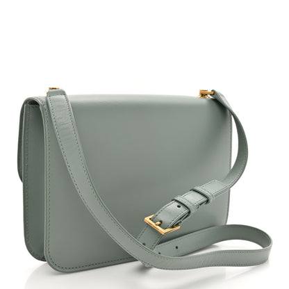 Saint Laurent Smooth Calfskin Carre Satchel Vert Opaline 3 of 18