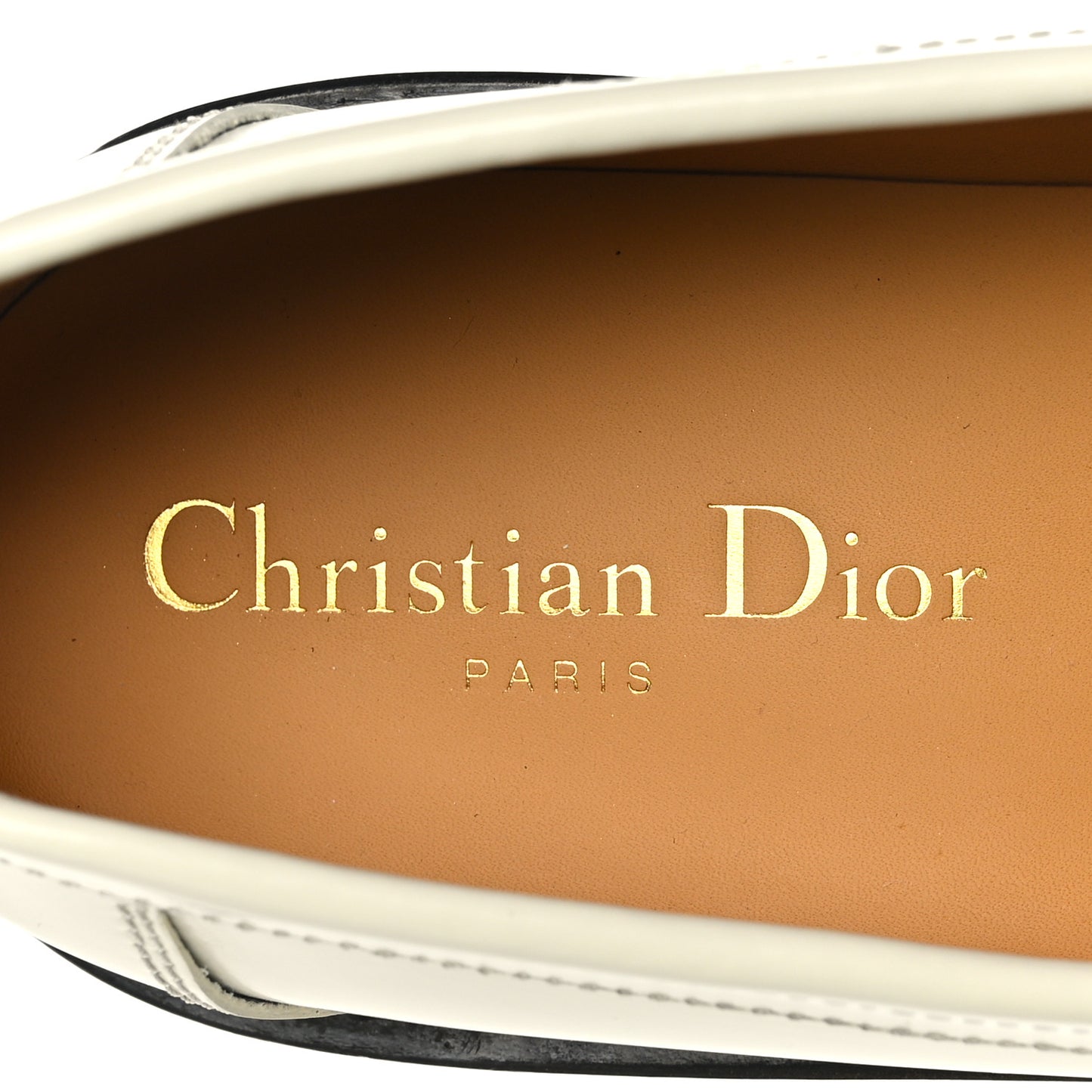 Brushed Calfskin Dior Code 15mm Loafers 40 Off White