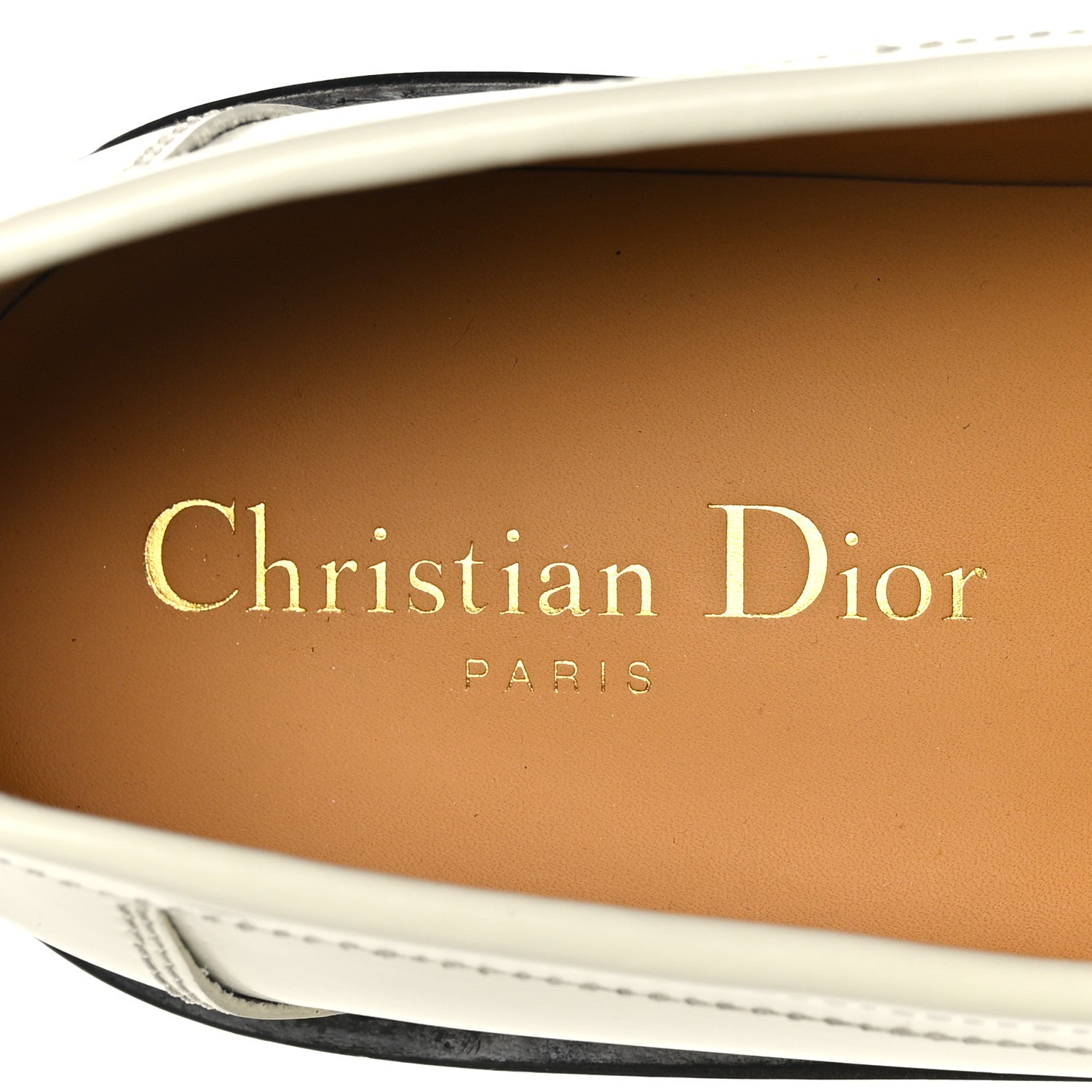 Christian Dior Brushed Calfskin Dior Code 15mm Loafers 40 Off White 7 of 8