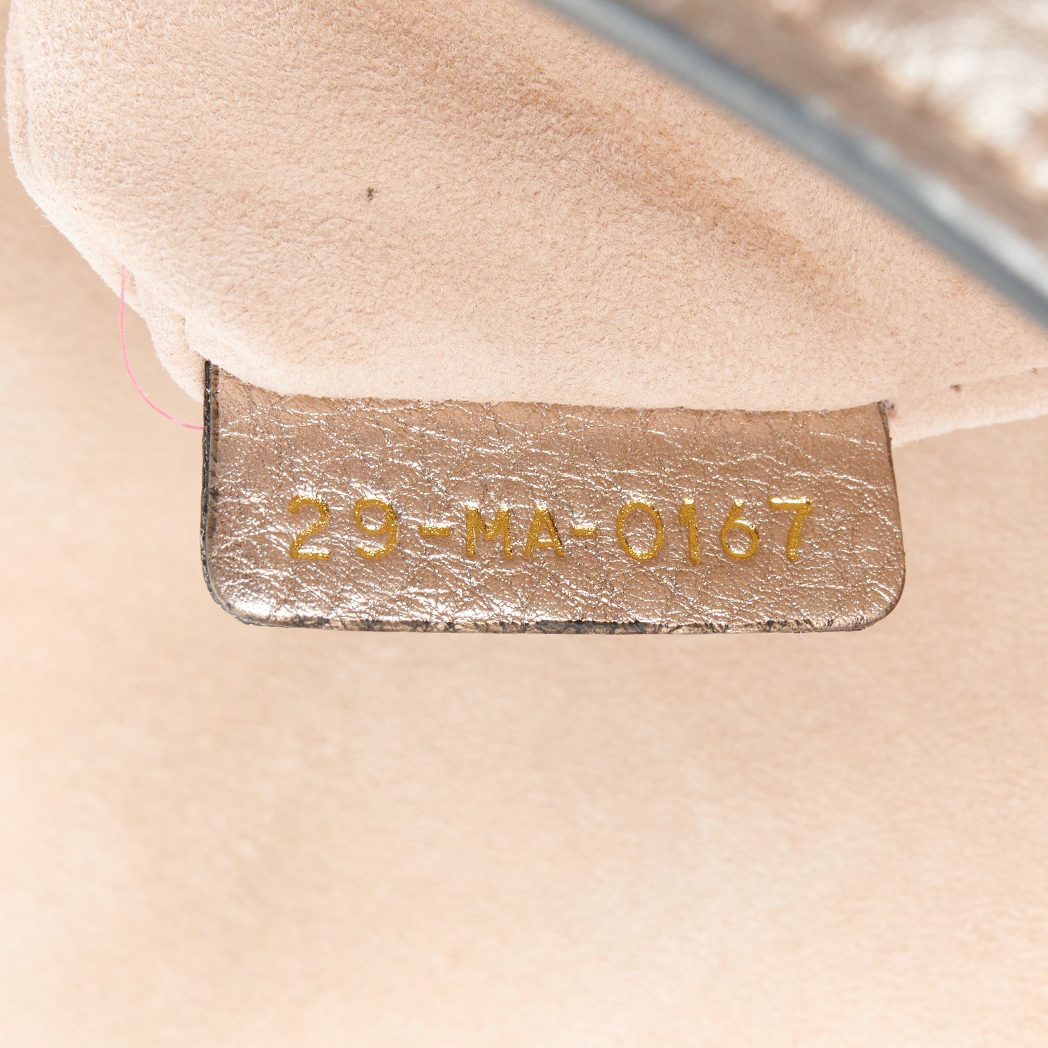 Christian Dior Metallic Grained Calfskin Cannage Small Supple Lady Dior Pale Gold 7 of 12