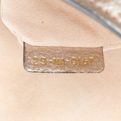 Christian Dior Metallic Grained Calfskin Cannage Small Supple Lady Dior Pale Gold 7 of 12