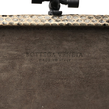 Bottega Veneta Ayers Nappa Fringe Intrecciato Knot Clutch Grey Beige 6 of 9
