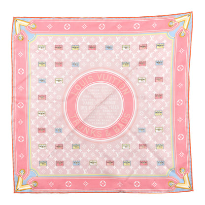 Louis Vuitton Silk Monogram Minimalle Square Scarf Pink 1 of 3
