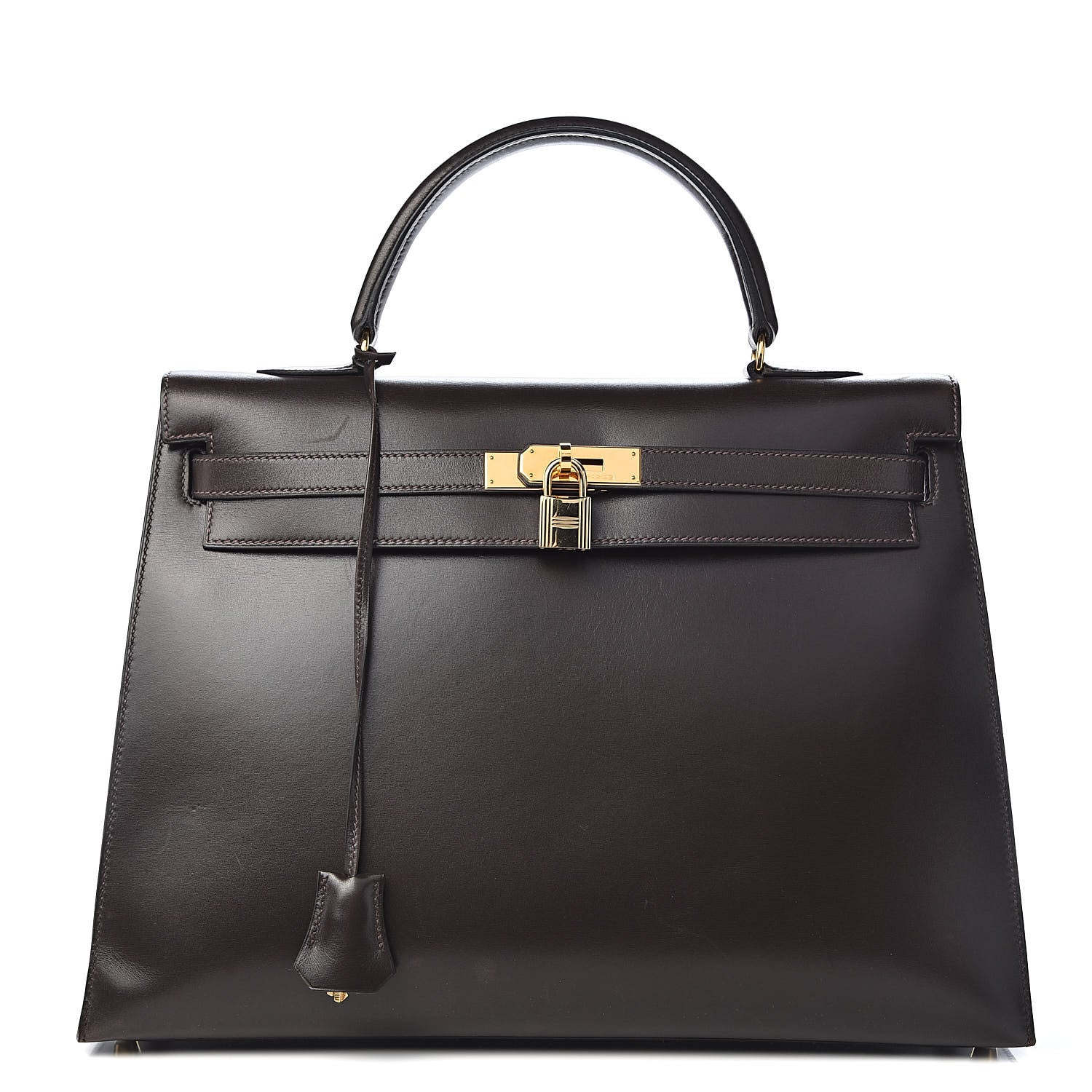 Hermes Box Kelly Sellier 35 Chocolate 1 of 44
