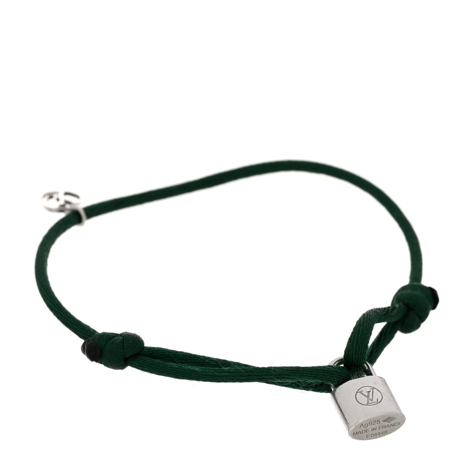 Louis Vuitton Sterling Silver Lockit Bracelet Green 1 of 4