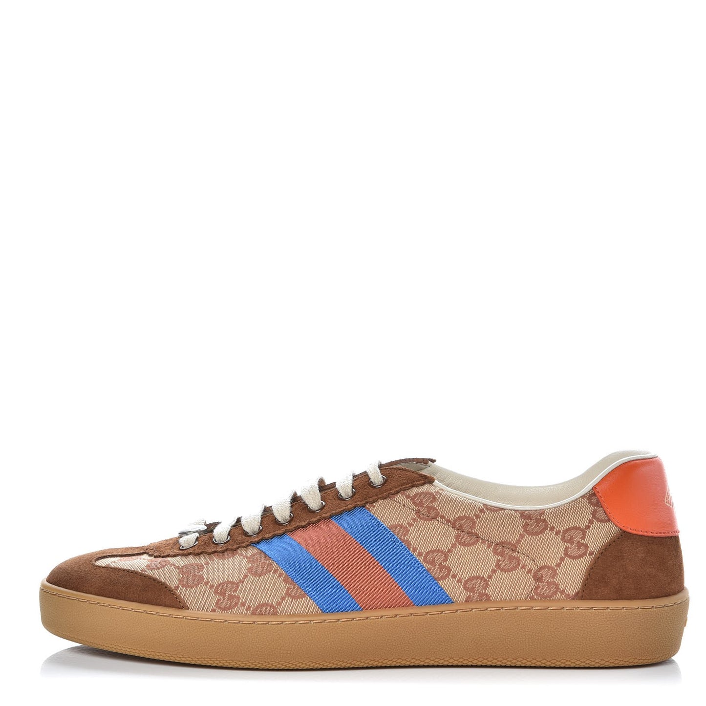 GG Monogram Suede Web Mens G74 Sneakers 11.5 Beige Ruggine Cuir