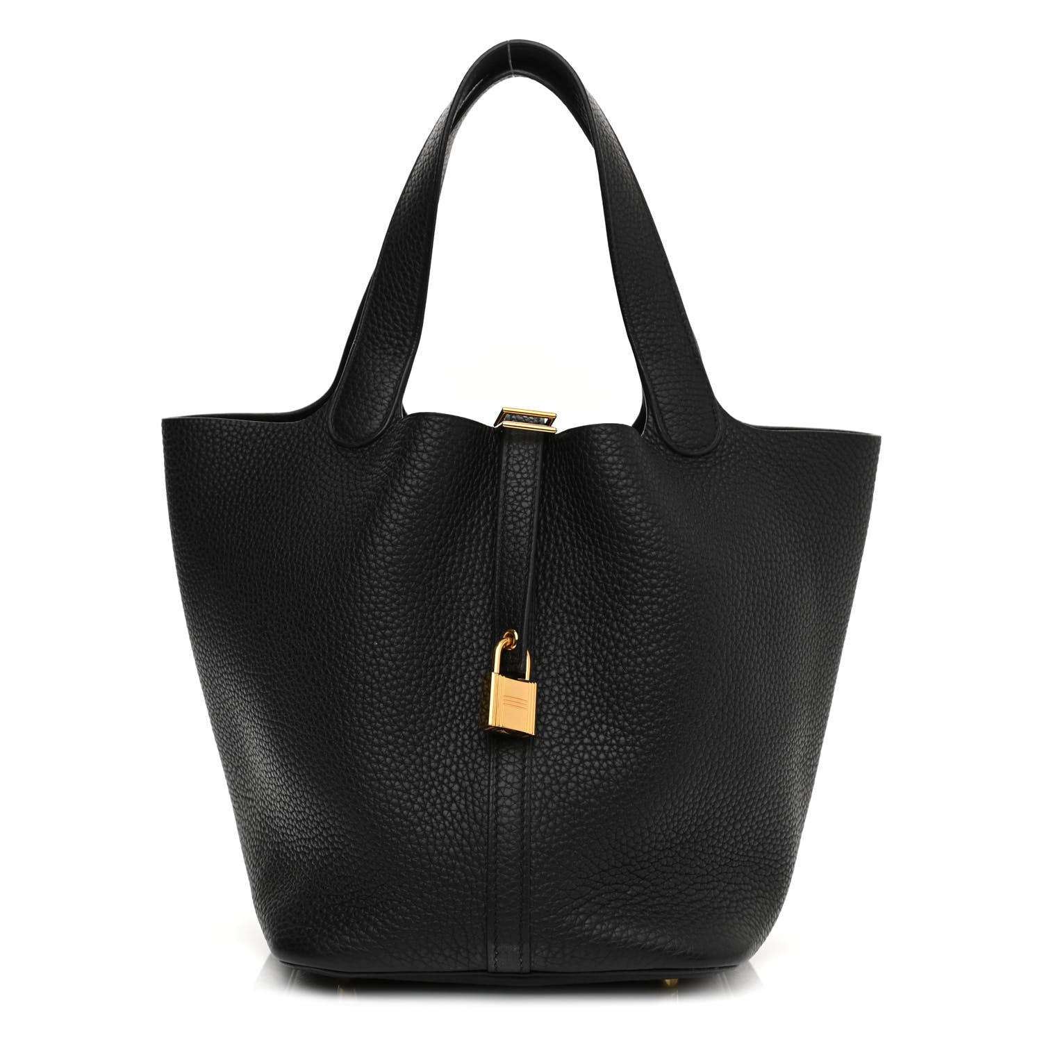 Hermes Taurillon Clemence Picotin Lock 22 MM Black 1 of 13