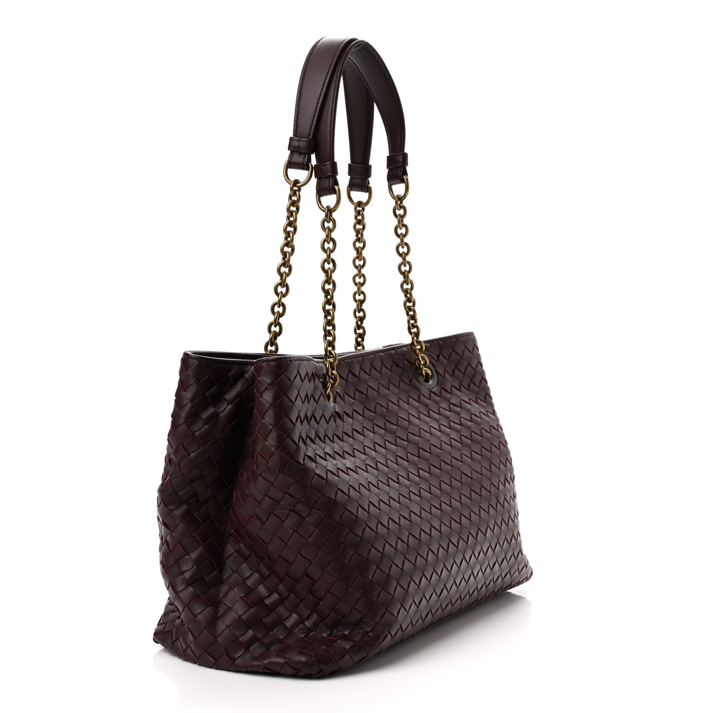 Nappa Intrecciato Medium Classic Chain Strap Tote Eclipse