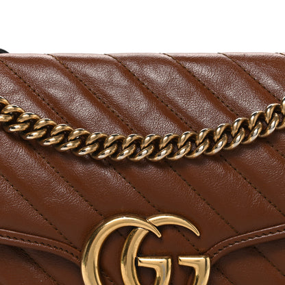 Gucci Azalea Calfskin Matelasse Diagonal Small GG Marmont Shoulder Bag Cuir 8 of 12