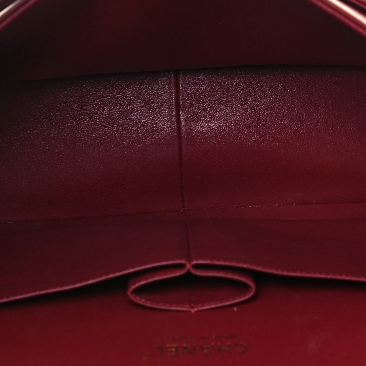 Lambskin Quilted Jumbo Double Flap Dark Red