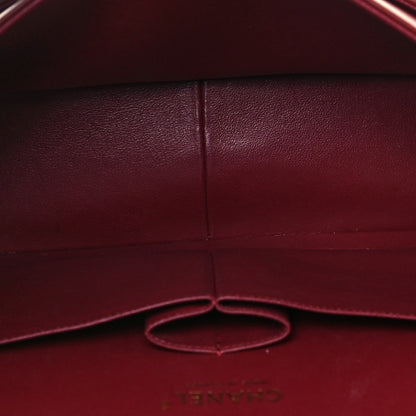Chanel Lambskin Quilted Jumbo Double Flap Dark Red 4 of 11