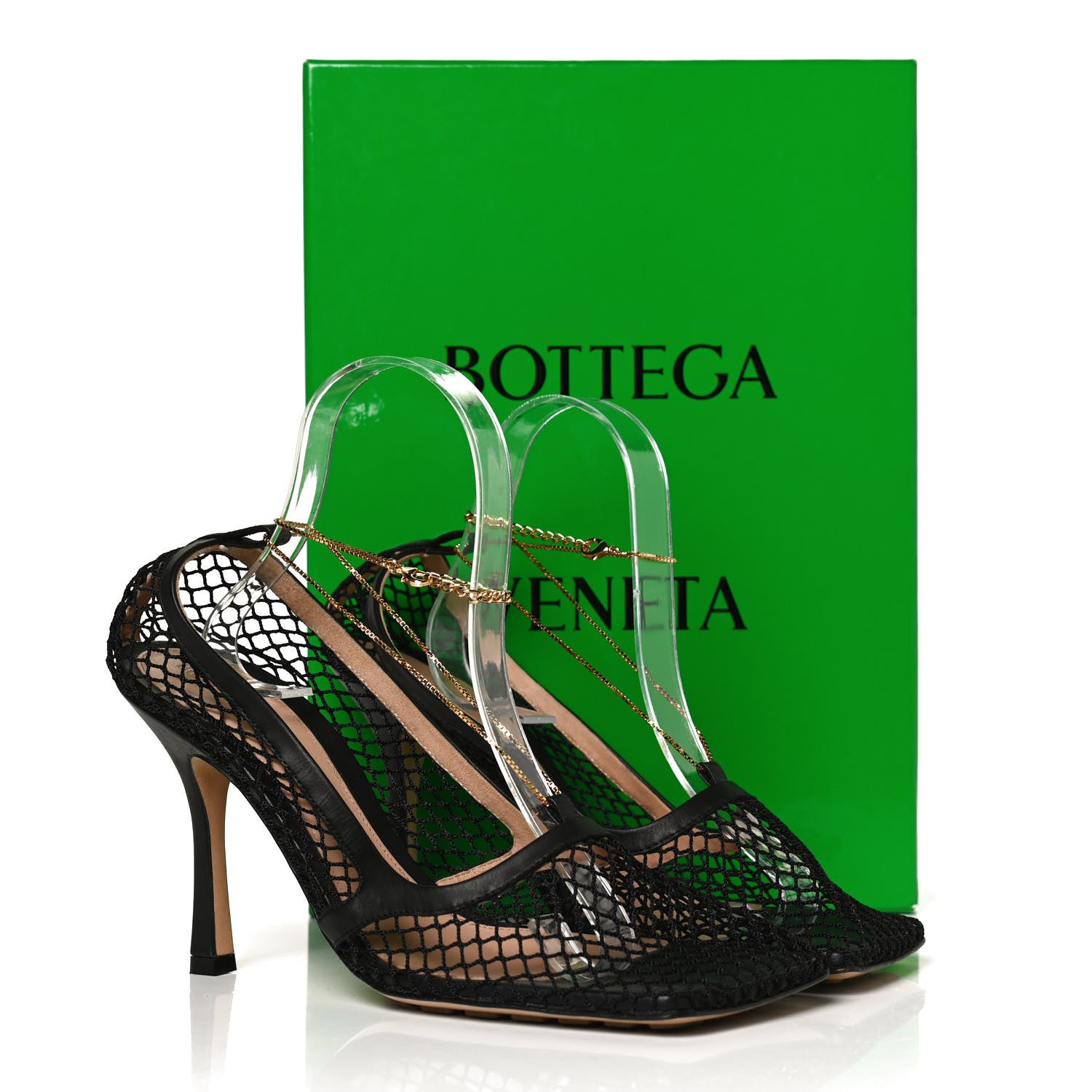 Bottega Veneta Mesh Nappa Chunky Chain Sandals 40 Black 11 of 11