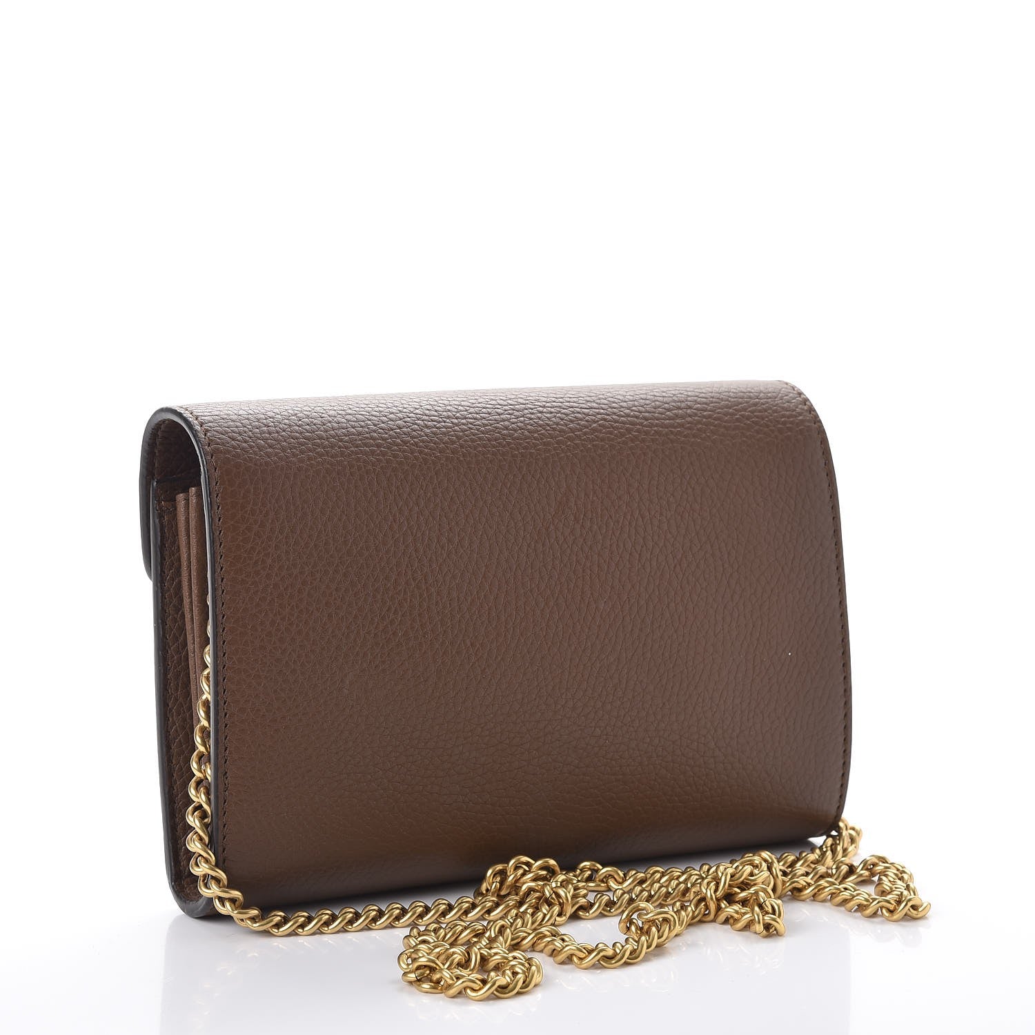Gucci Cellarius Calfskin GG Marmont Chain Wallet Nut Brown 4 of 8