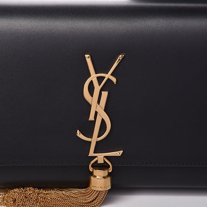 Saint Laurent Calfskin Classic Monogram Tassel Clutch Black 10 of 12