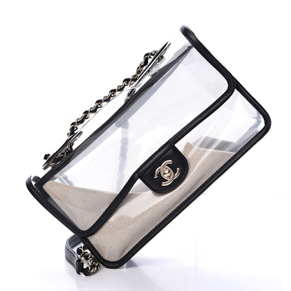Chanel Lambskin PVC Medium Coco Sand Flap Black 10 of 10