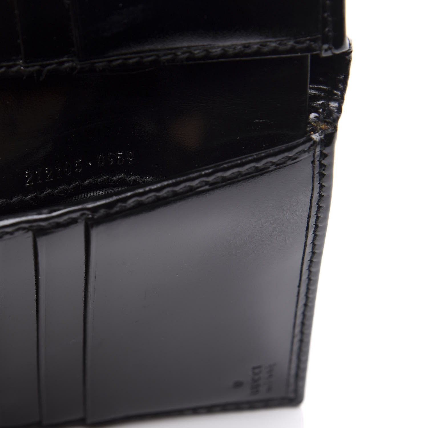 Gucci Imprime Monogram GG Pierce French Flap Wallet Black 8 of 10