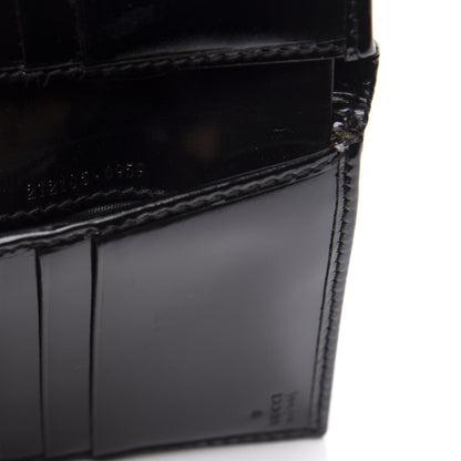 Gucci Imprime Monogram GG Pierce French Flap Wallet Black 8 of 10