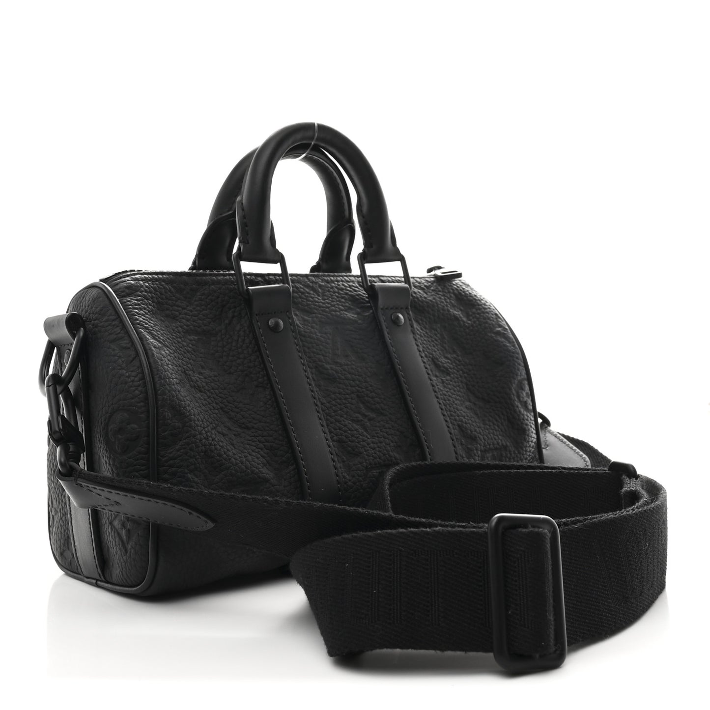 Monogram Taurillon Keepall Bandouliere 25 Black Black