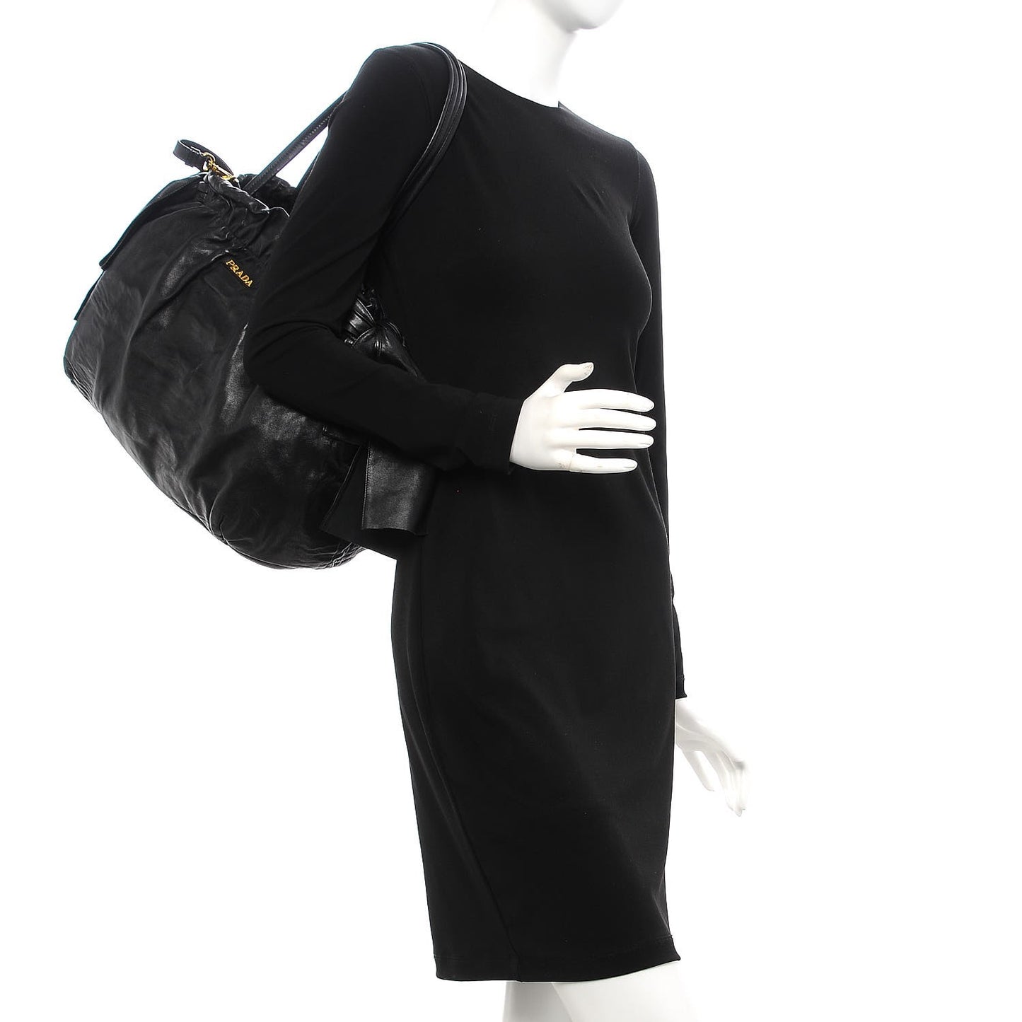 Nappa Antique Bow Tote Nero Black