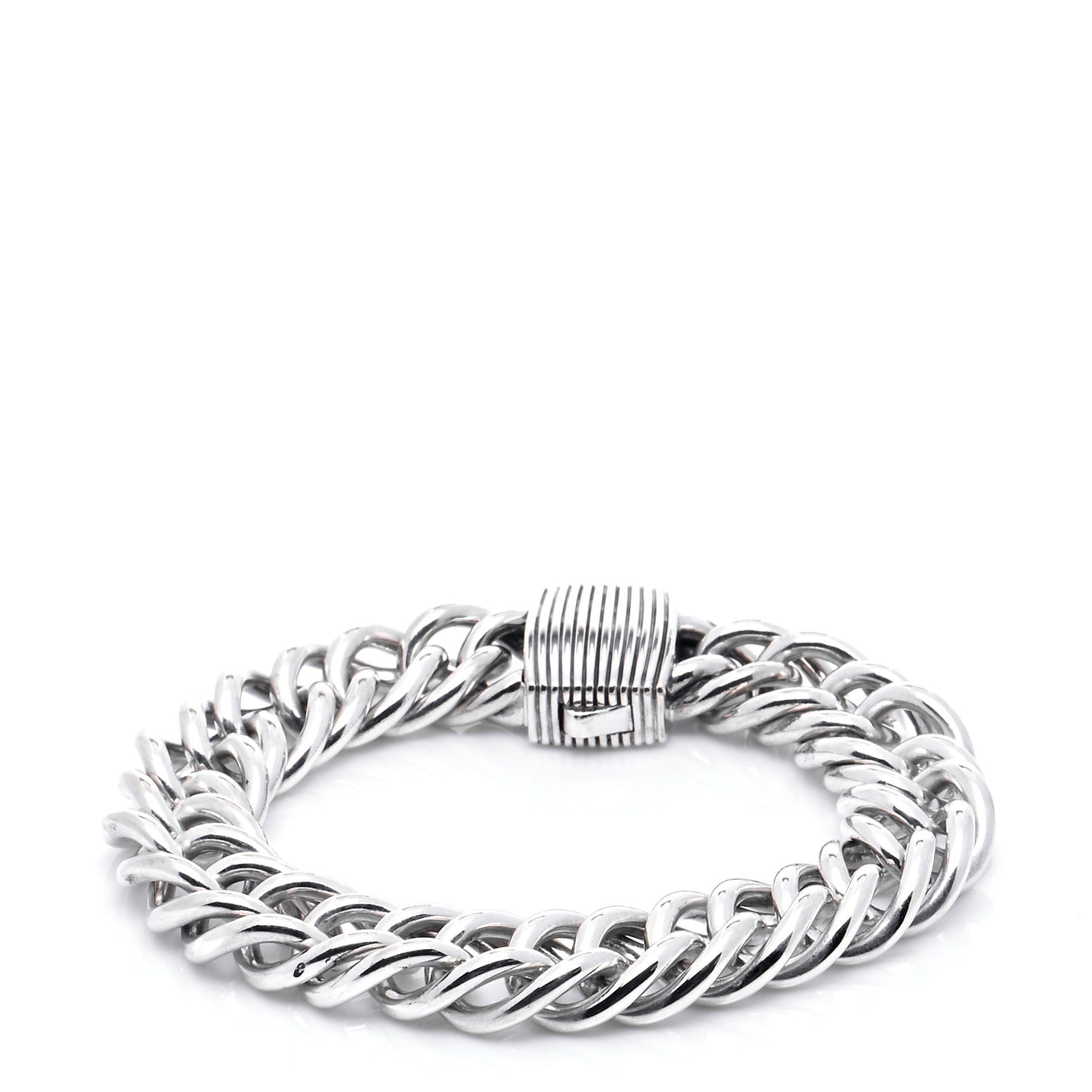 Sterling Silver 16mm Royal Cord Double Curb Chain Bracelet