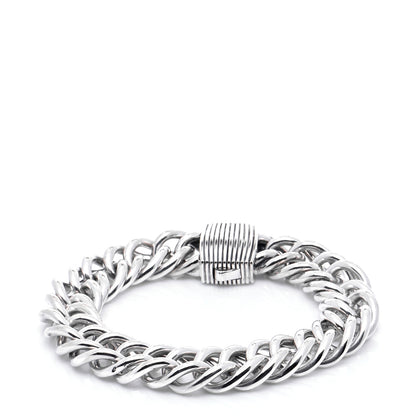 David Yurman Sterling Silver 16mm Royal Cord Double Curb Chain Bracelet 3 of 5