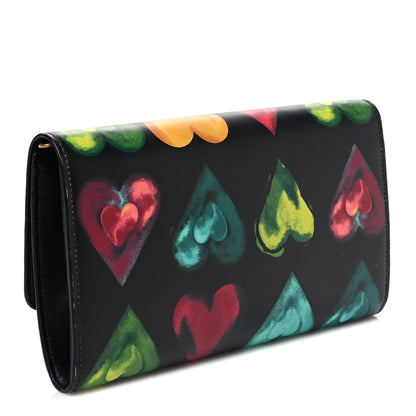 Versace Calfskin Rebellious Hearts Evening Bag Black 3 of 8