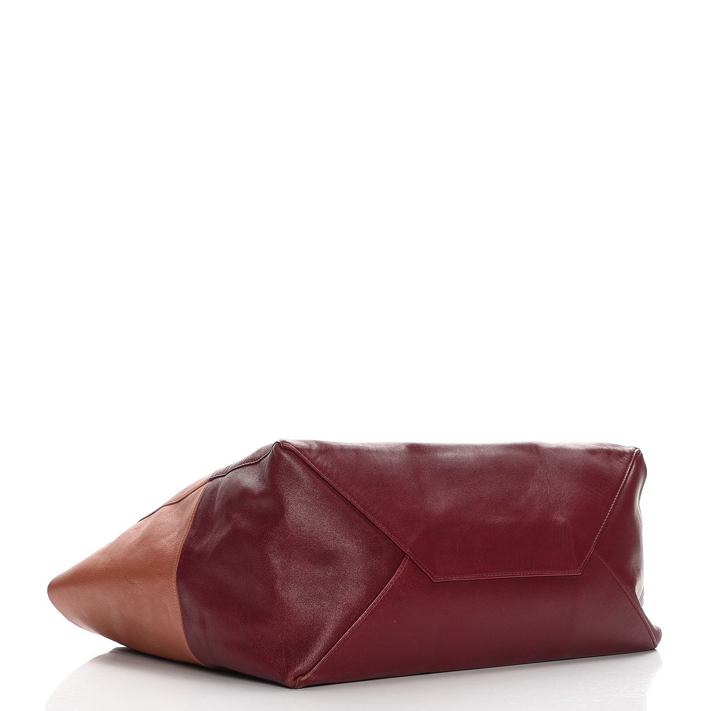 Smooth Lambskin Horizontal Bi-Cabas Terracotta