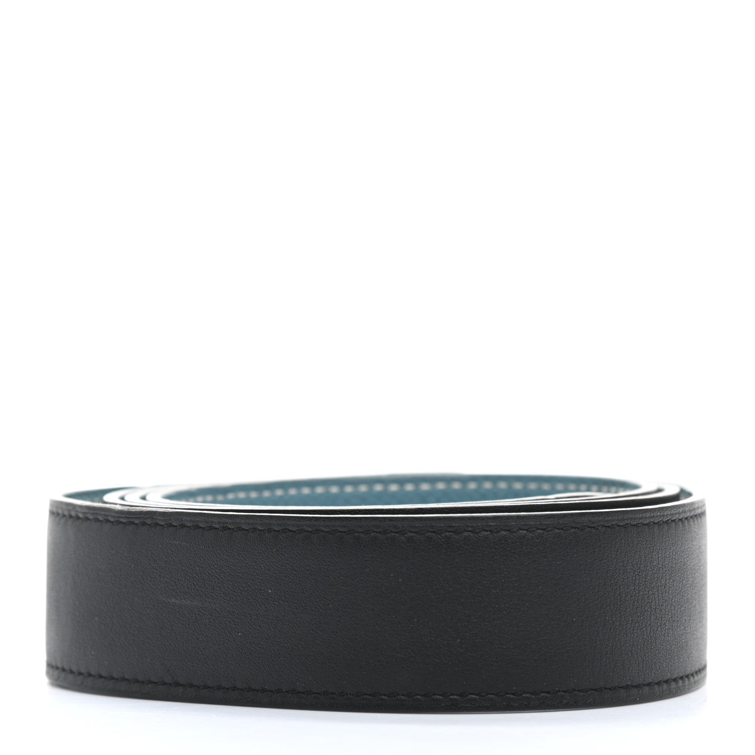 Hermes Swift Epsom 32mm H Belt Strap 100 Black Blue Jean 2 of 8